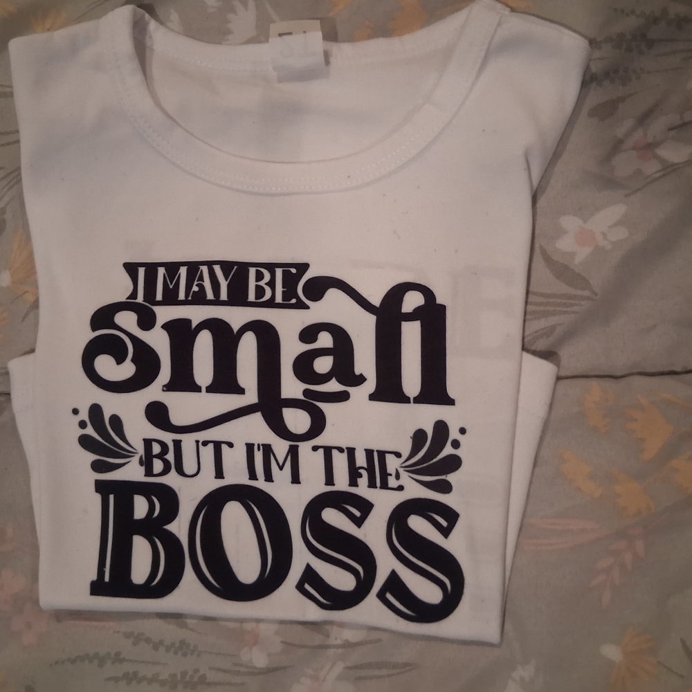 Kids White Shirt with Black Print